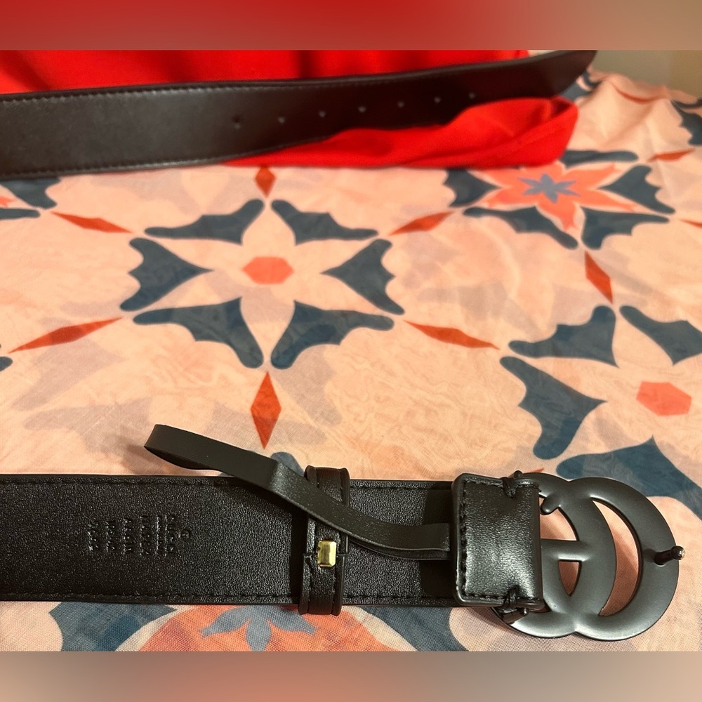 GG Men’s Matte Black Belt:CLEARLY READ & ASK Q’s B4 Purchase!!! SIZE:32 - Picture 10 of 11